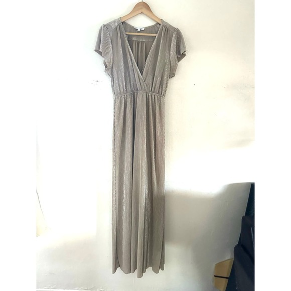 Baltic Born Dresses Baltic Born Athena Pleated Maxi Dress Size Medium Gold - Picture 3 of 13